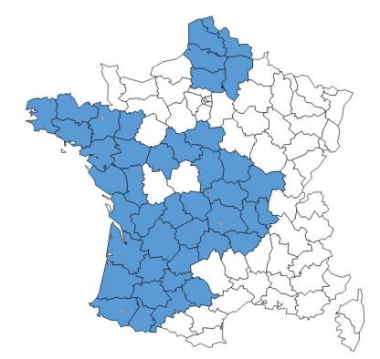 Carte de France pour l'entretien des Micro-station